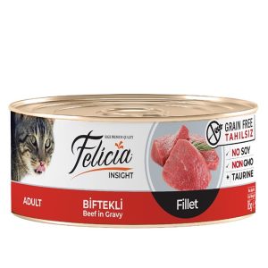 Popüler Petshop Felicia Tahılsız Biftekli Fileto Kedi Konservesi 85 Gr satın alabilirsiniz.