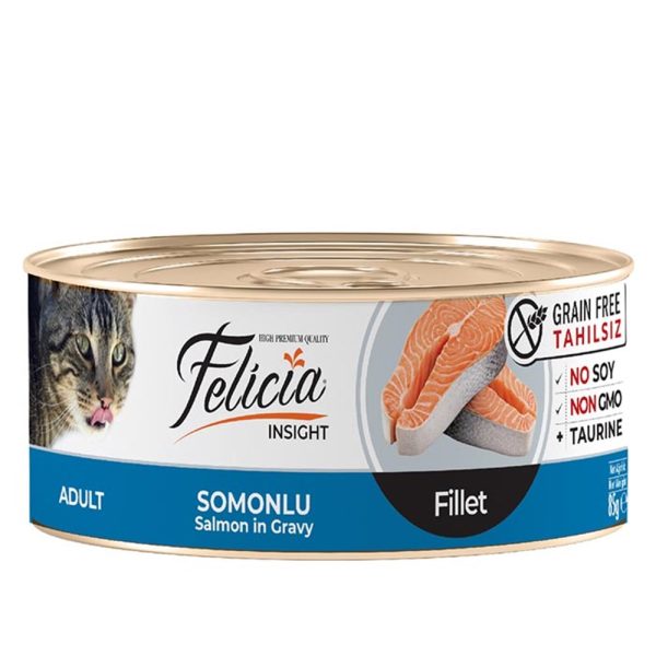 Popüler Petshop Felicia Tahılsız Somonlu Fileto Kedi Konservesi 85 Gr satın alabilirsiniz.