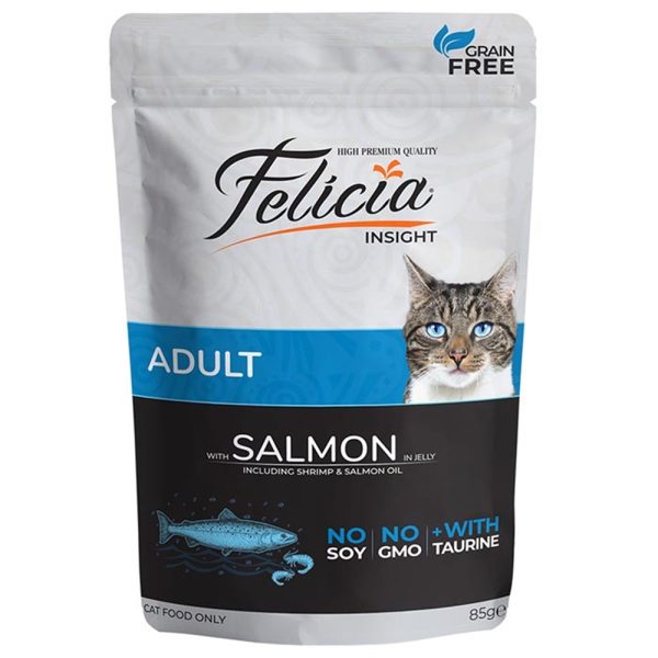 Popüler Petshop Felicia Tahılsız Somon Balıklı Yetişkin Kedi Yaş Maması 85 gr satın alabilirsiniz.