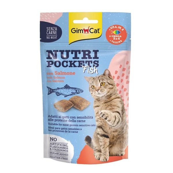 Popüler Petshop Gimcat Nutripockets Balıklı ve Somonlu 60 Gr satın alabilirsiniz.