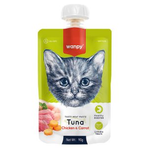 Popüler Petshop Wanpy Taze Ton Balıklı&Tavuklu Kedi Et Ezmesi 90 gr satın alabilirsiniz.