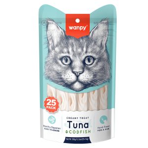 Popüler Petshop Wanpy Ton&Morina Balıklı Krema Kedi Ödülü 25*14 gr satın alabilirsiniz.